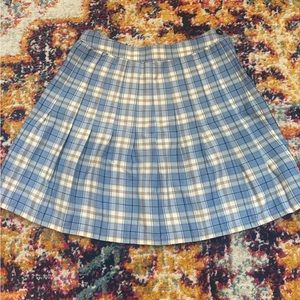 BDG urban outfitters light blue pleated plaid skirt